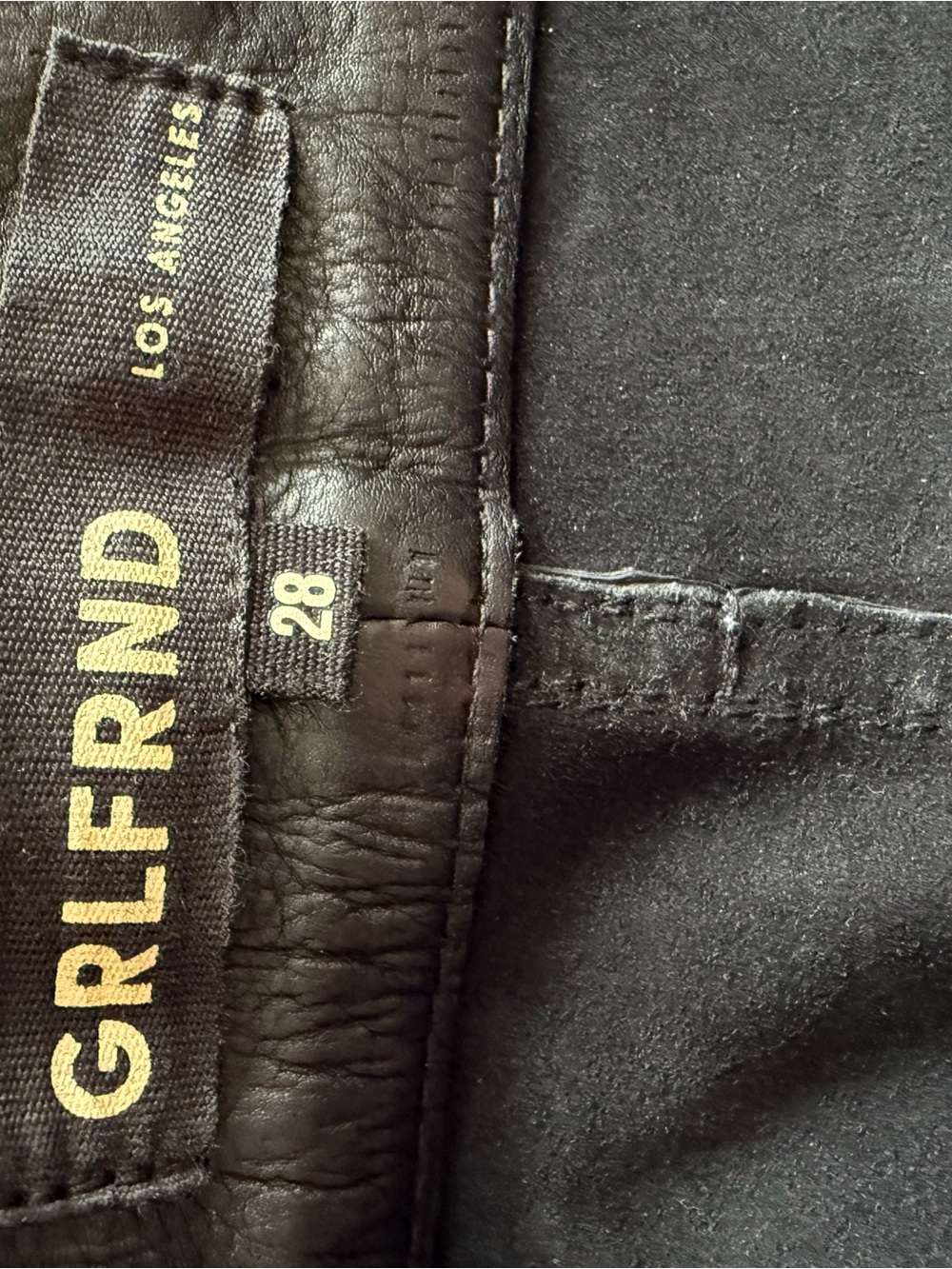 GRLFRND Black Leather Cargo Trousers - Picture 7 of 8